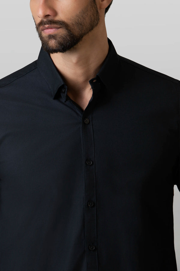CAMISA MANGA LARGA COLOR NEGRO