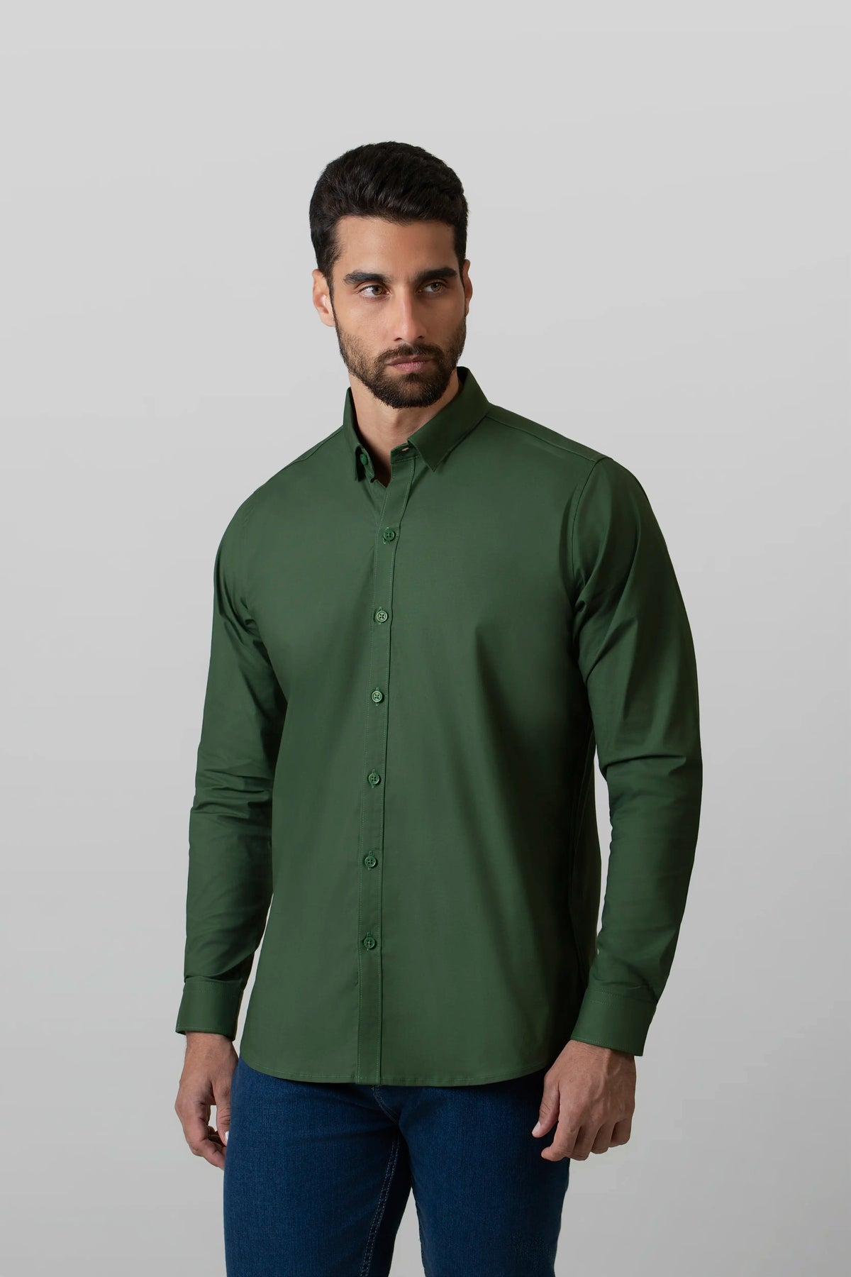 CAMISA MANGA LARGA COLOR BLACK FOREST