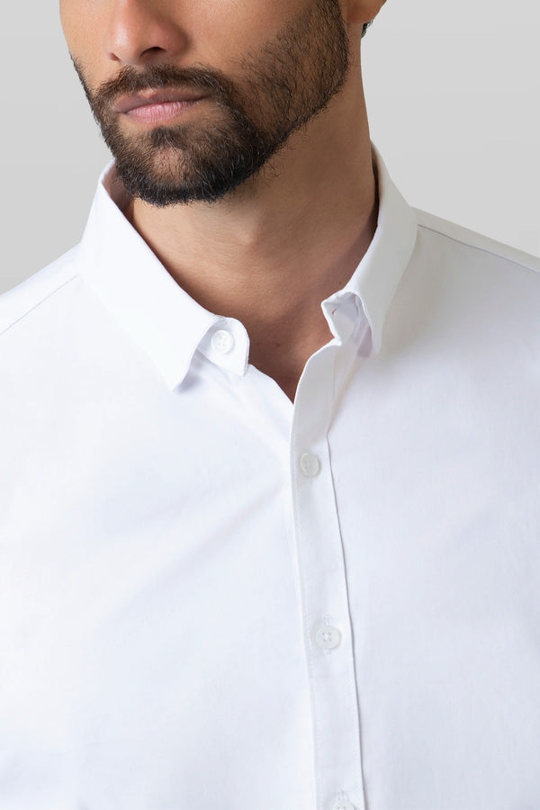 CAMISA MANGA LARGA COLOR BLANCO