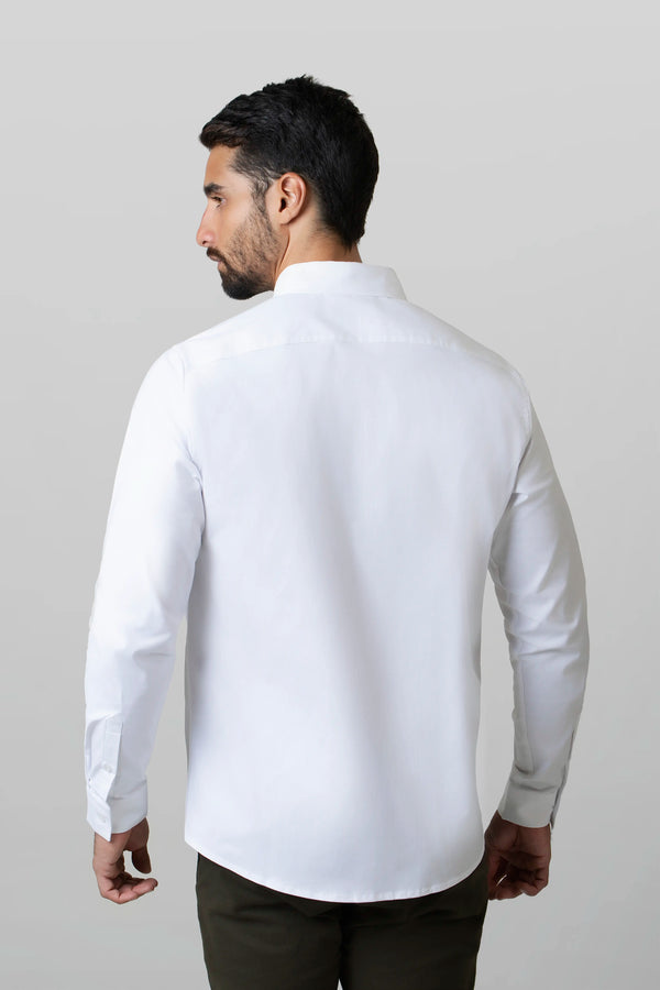 CAMISA MANGA LARGA COLOR BLANCO