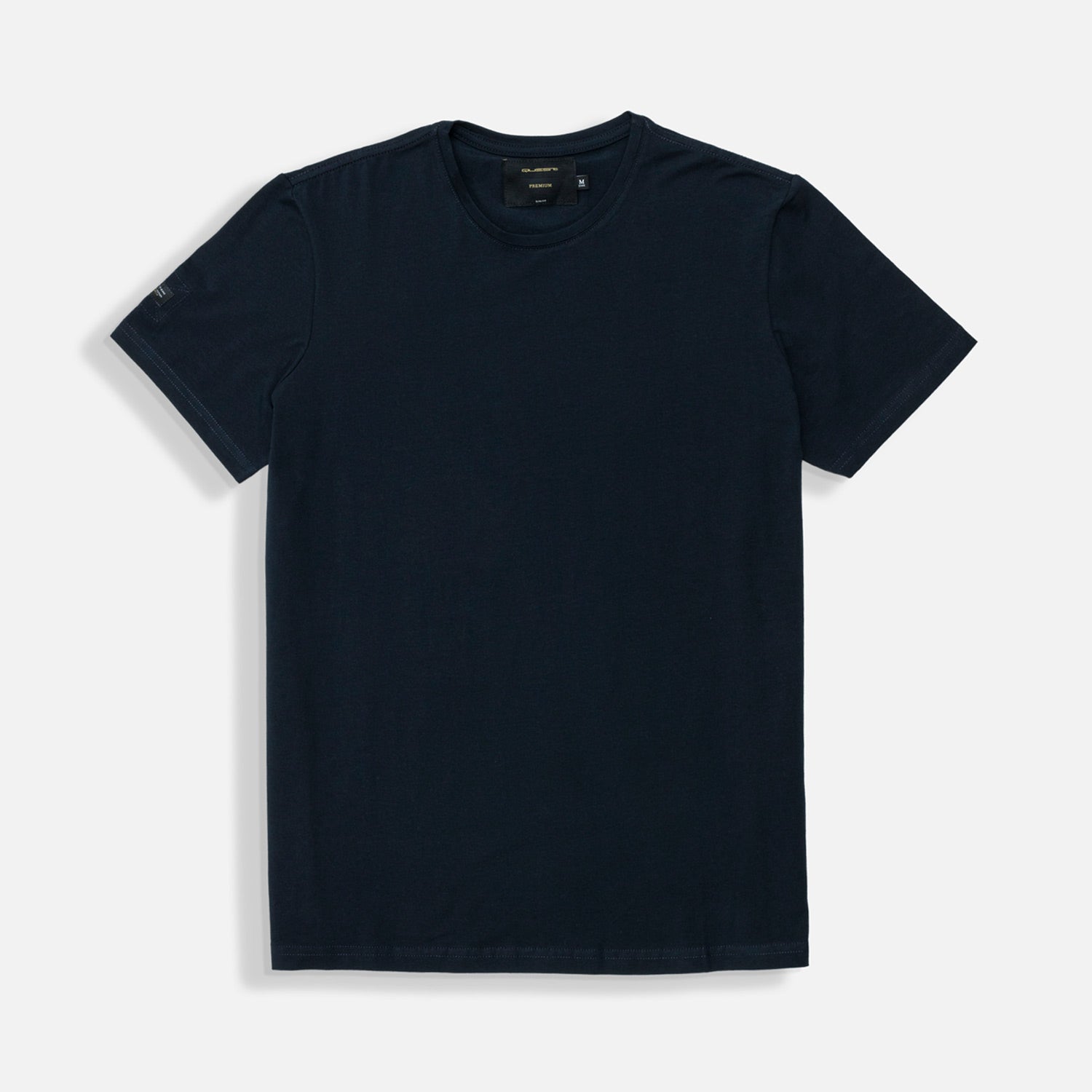 CAMISETA SLIM MANGA CORTA COLOR AZUL OSCURO