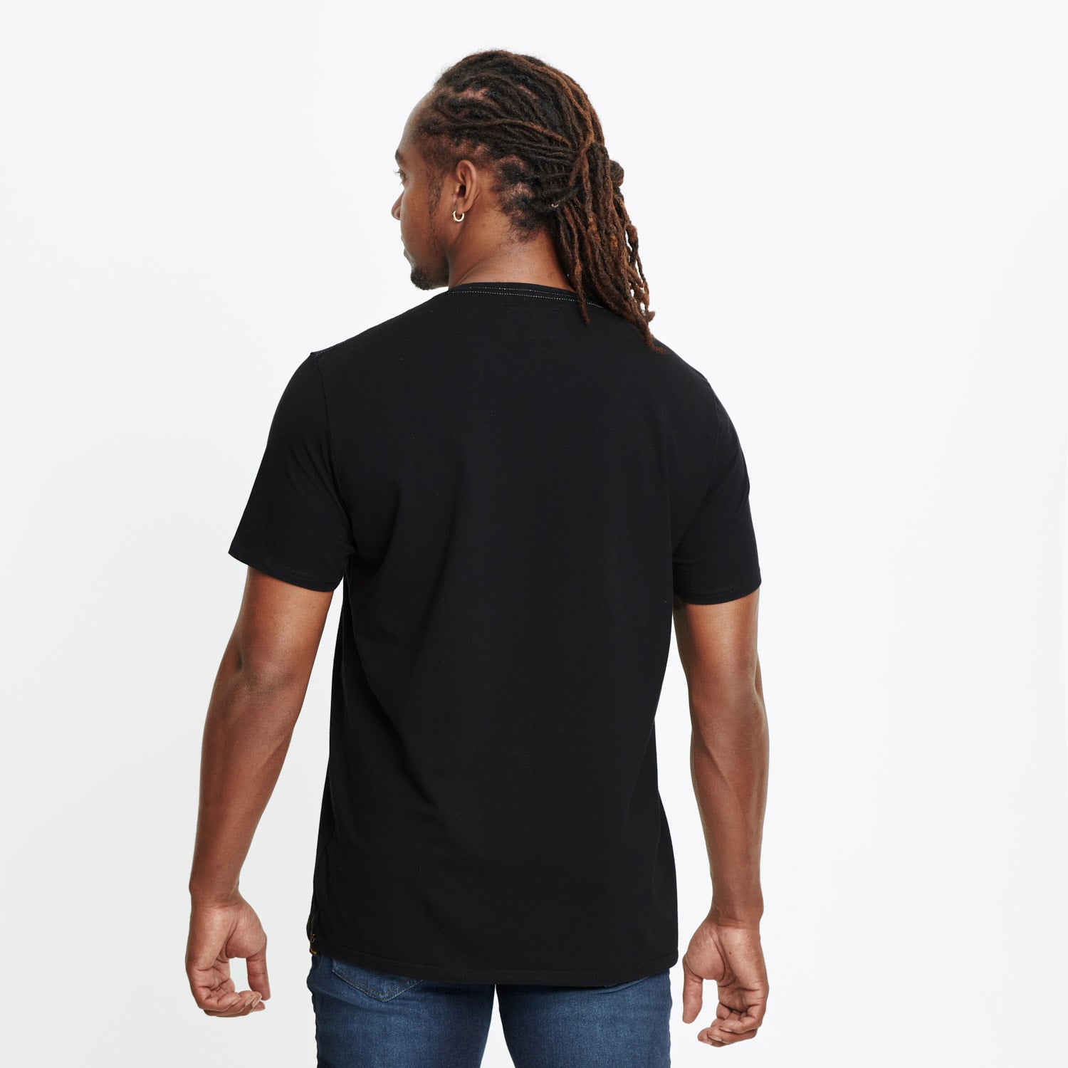 CAMISETA SLIM MANGA CORTA COLOR AZUL OSCURO