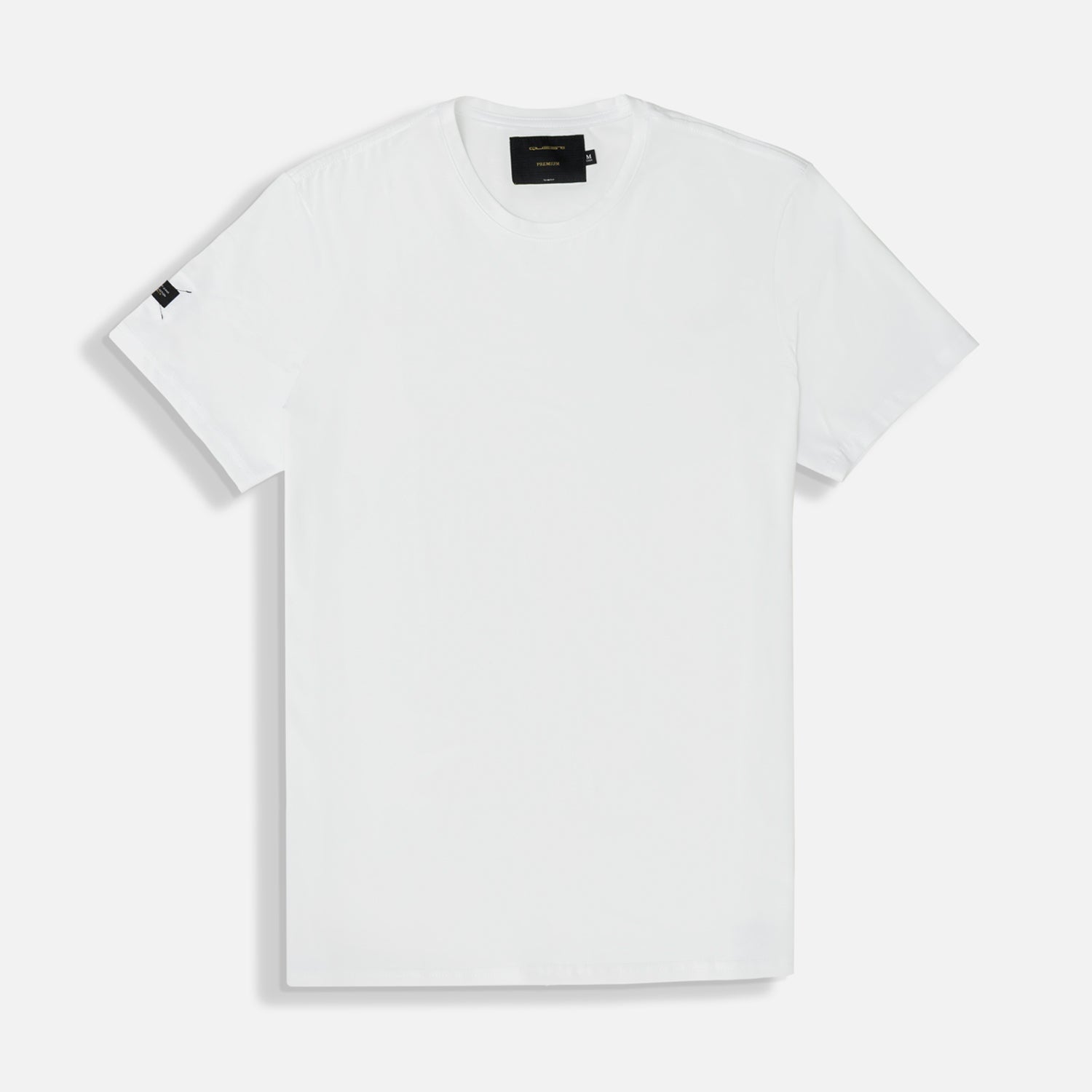 CAMISETA SLIM MANGA CORTA COLOR BLANCO OPTICO