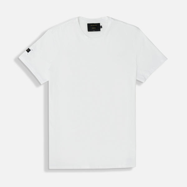 CAMISETA SLIM MANGA CORTA COLOR BLANCO OPTICO