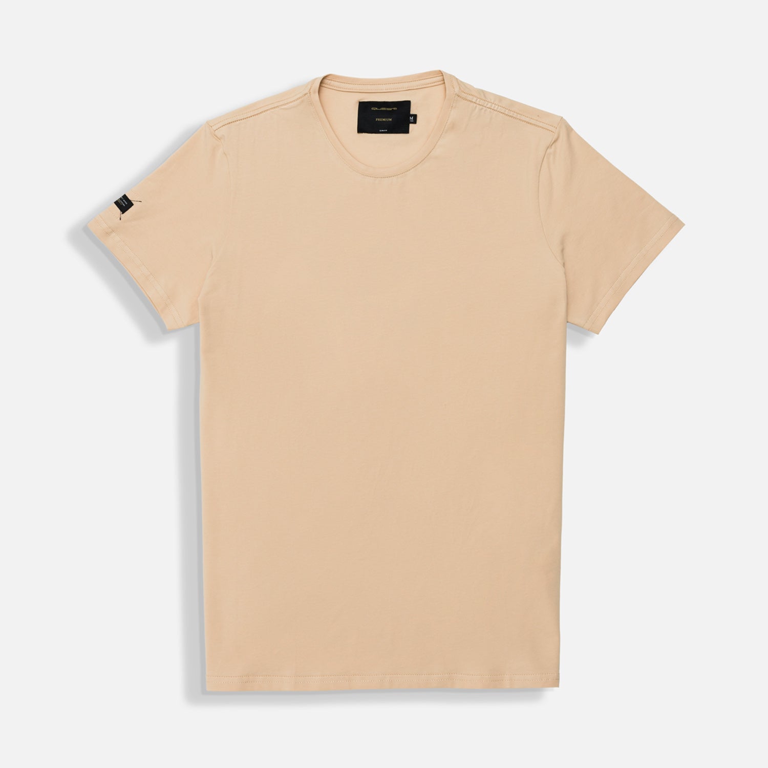 CAMISETA MANGA CORTA COLOR BEIGE MEDIO