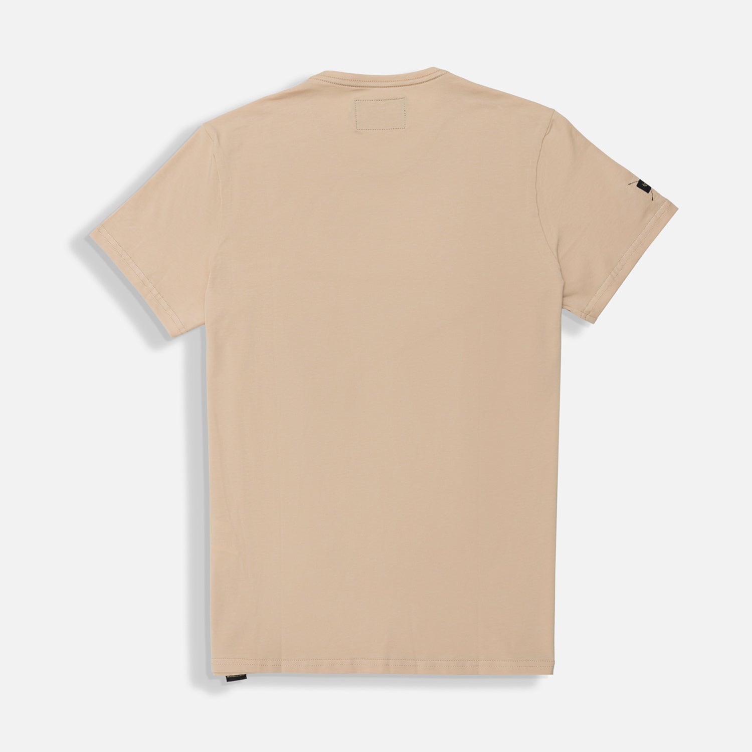 CAMISETA MANGA CORTA COLOR BEIGE MEDIO