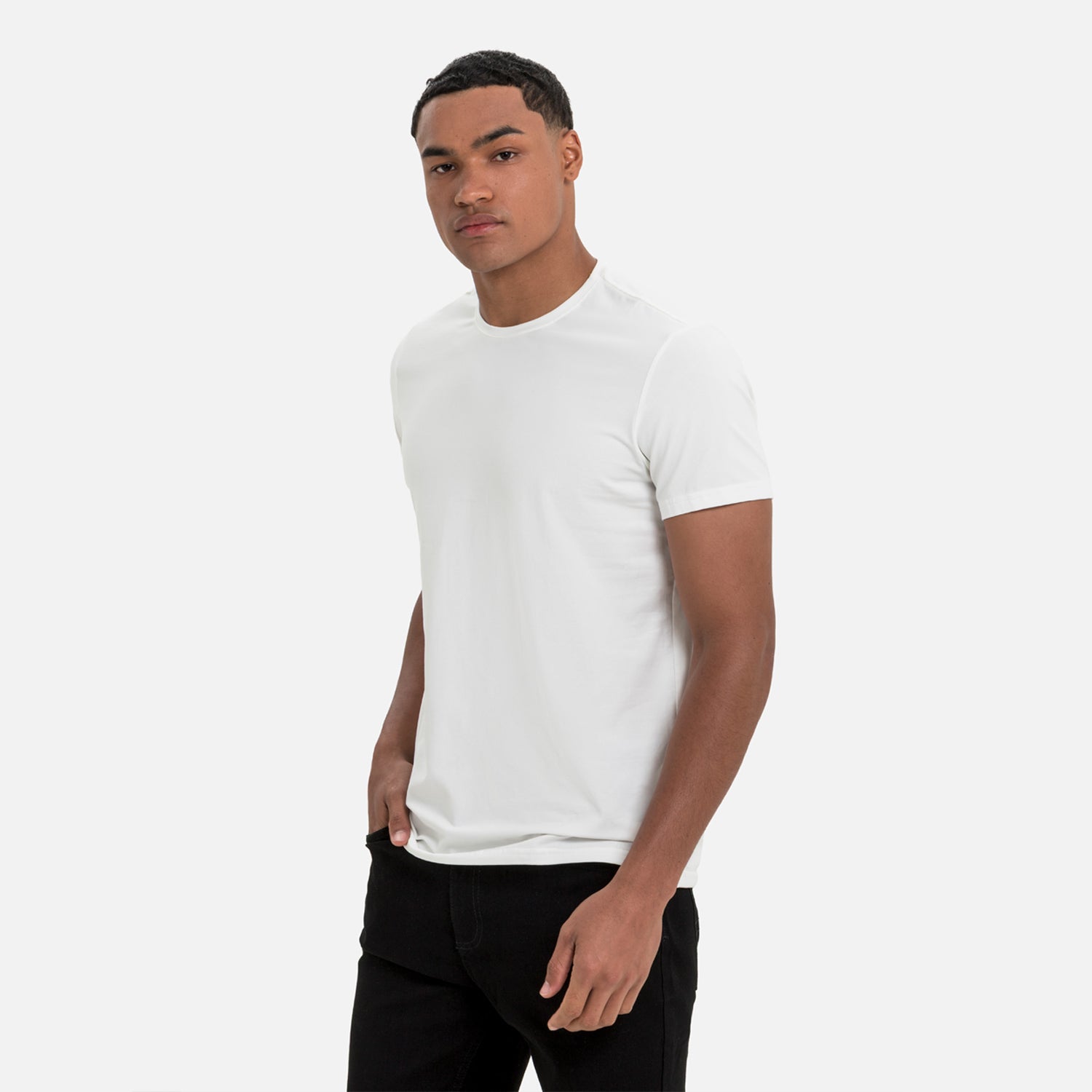 CAMISETA MANGA CORTA COLOR IVORY