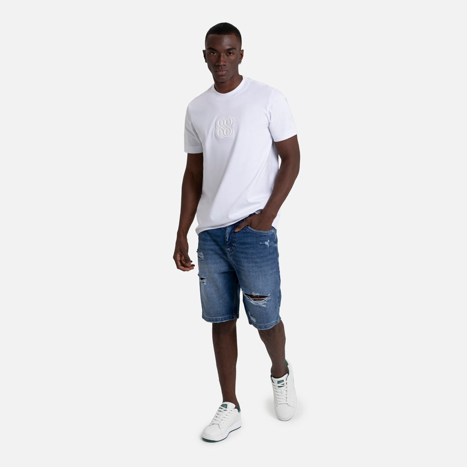 CAMISETA MANGA CORTA COLOR BLANCO OPTICO