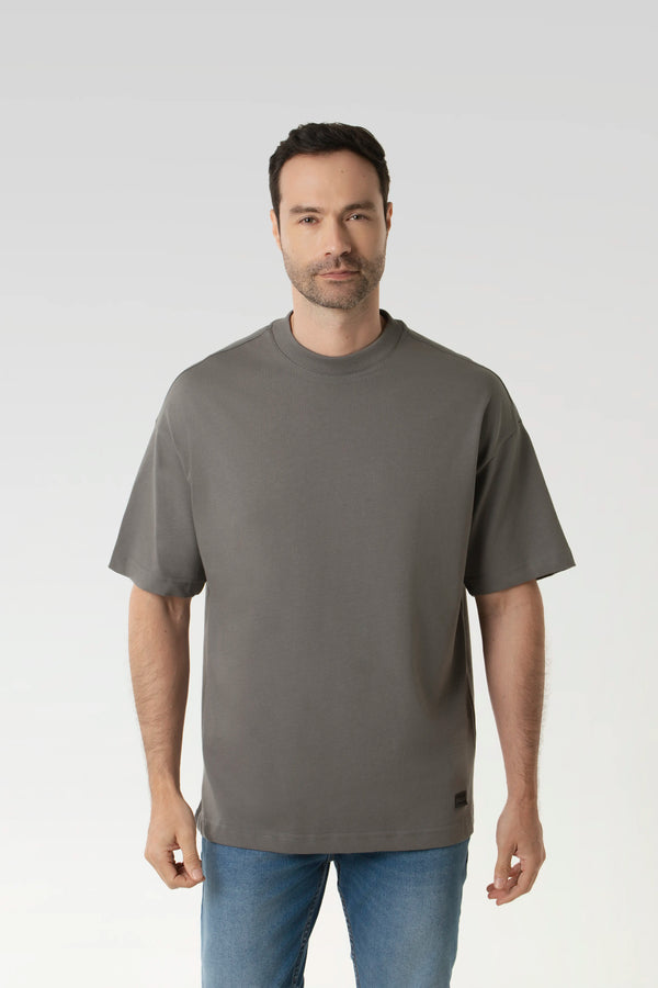 CAMISETA MANGA CORTA COLOR PEWTER