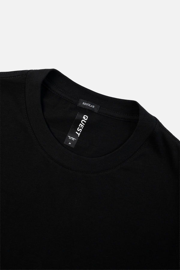 CAMISETA MANGA CORTA COLOR NEGRO