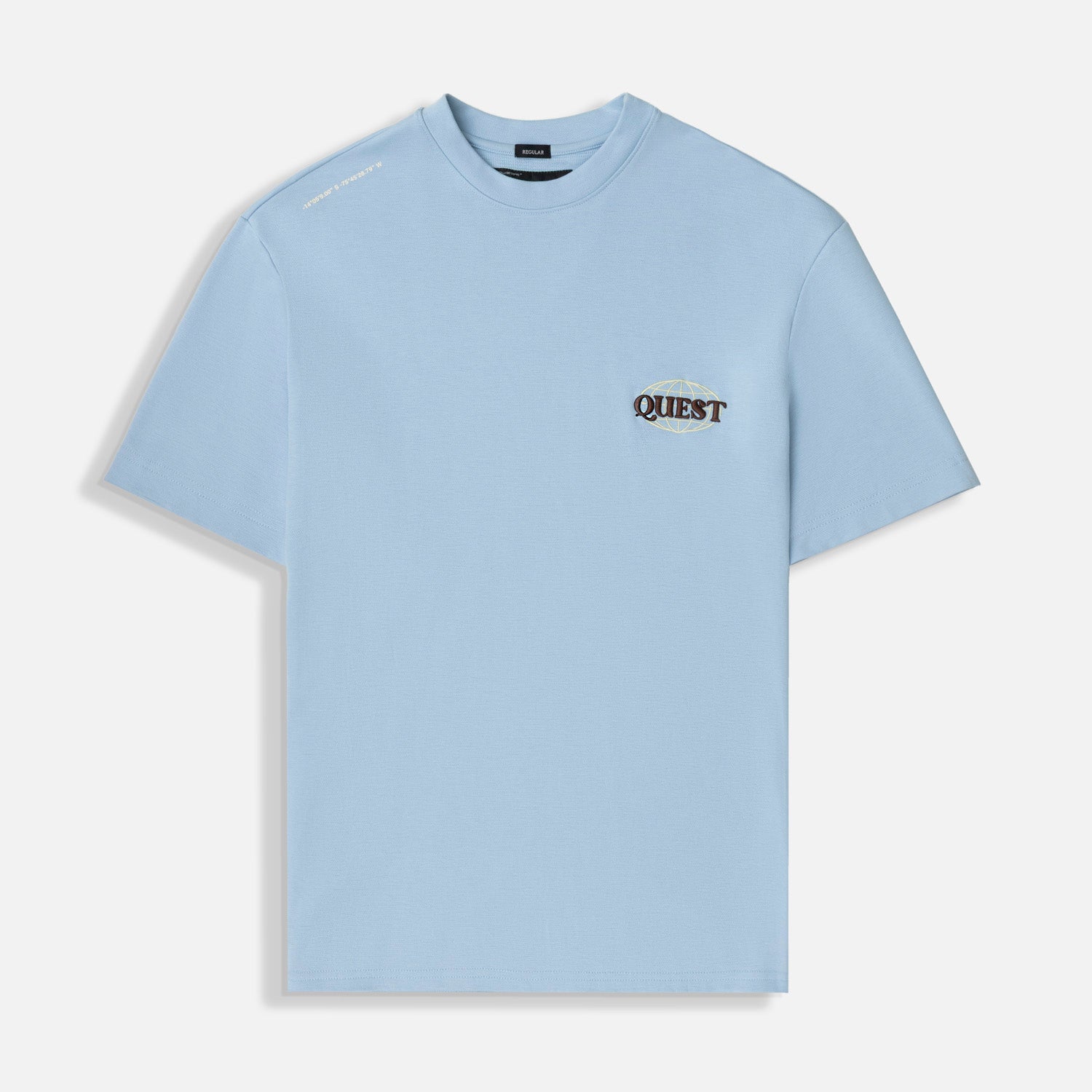 CAMISETA MANGA CORTA COLOR AZUL CHAMBRAY