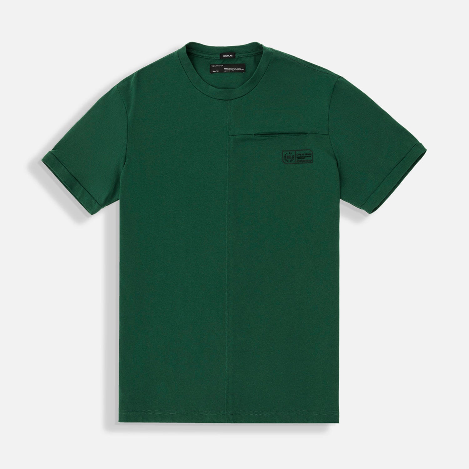 CAMISETA MANGA CORTA COLOR VERDE PRADERA