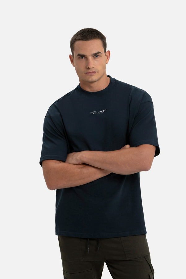 CAMISETA MANGA CORTA COLOR AZUL NOCHE