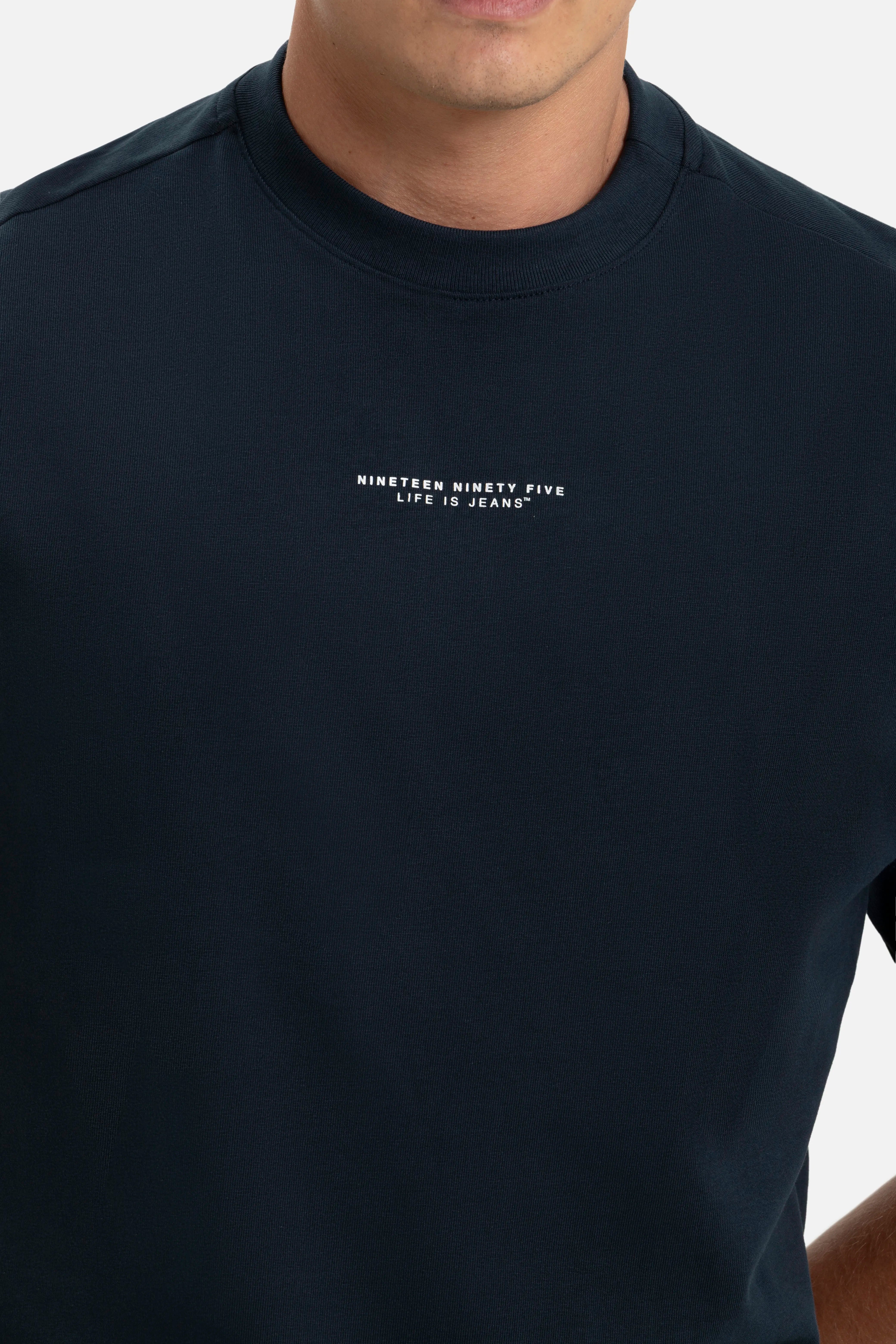 CAMISETA MANGA CORTA COLOR AZUL NOCHE