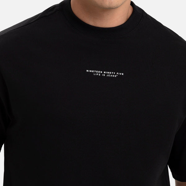CAMISETA MANGA CORTA COLOR NEGRO