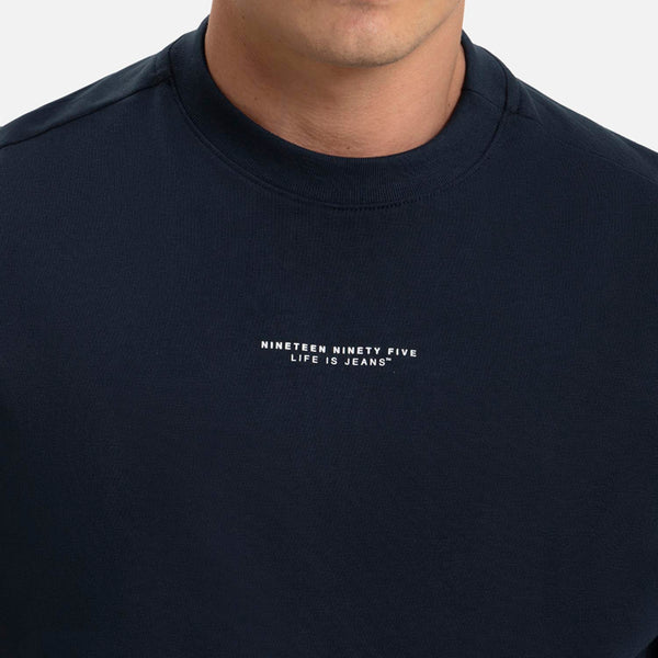 CAMISETA MANGA CORTA COLOR AZUL NOCHE