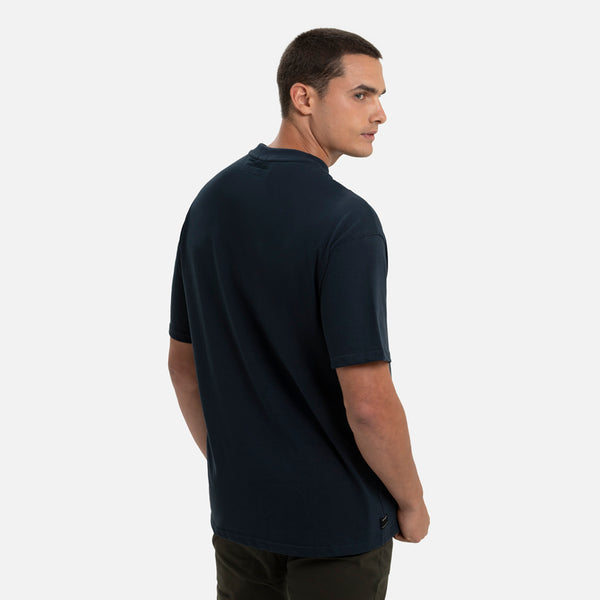 CAMISETA MANGA CORTA COLOR AZUL NOCHE