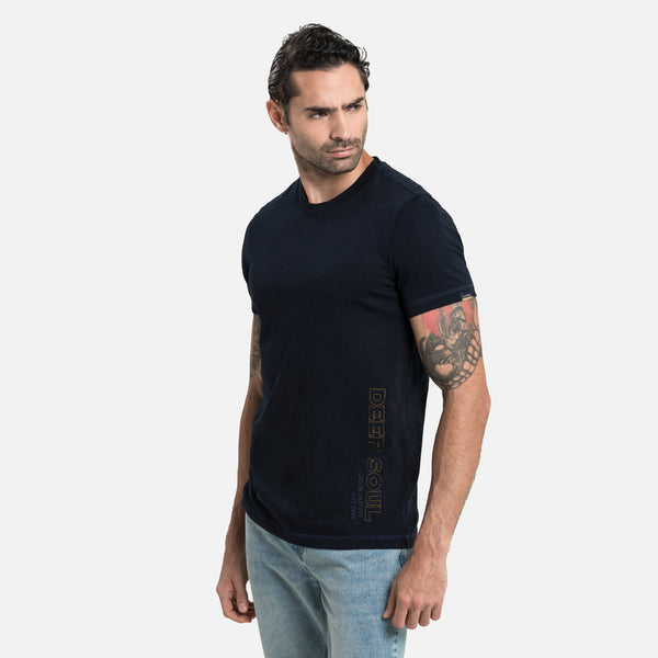 CAMISETA MANGA CORTA COLOR AZUL NOCHE