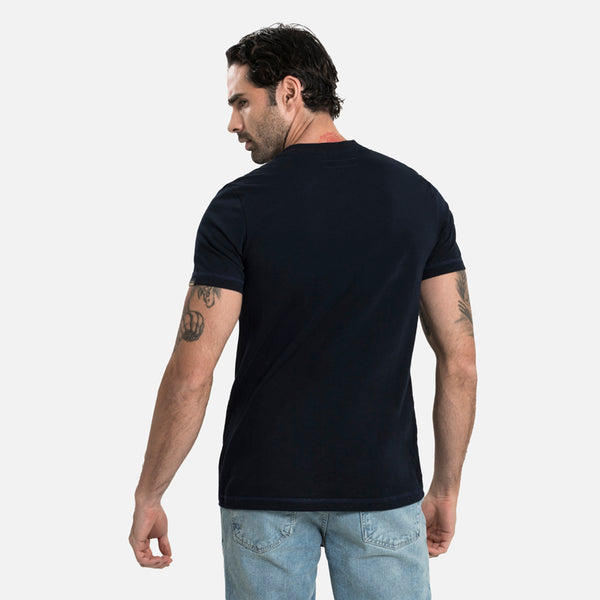 CAMISETA MANGA CORTA COLOR AZUL NOCHE