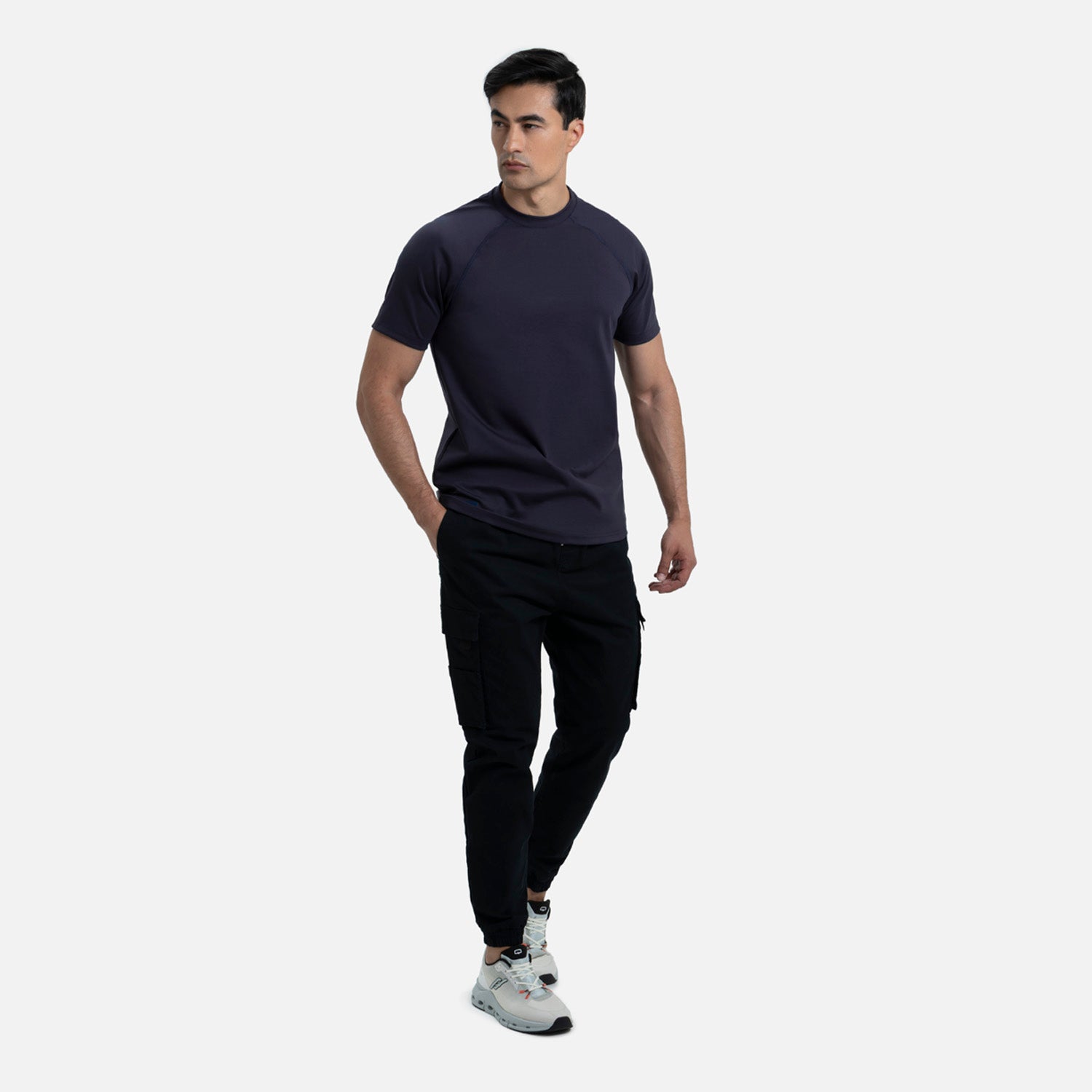 CAMISETA MANGA CORTA COLOR AZUL OSCURO