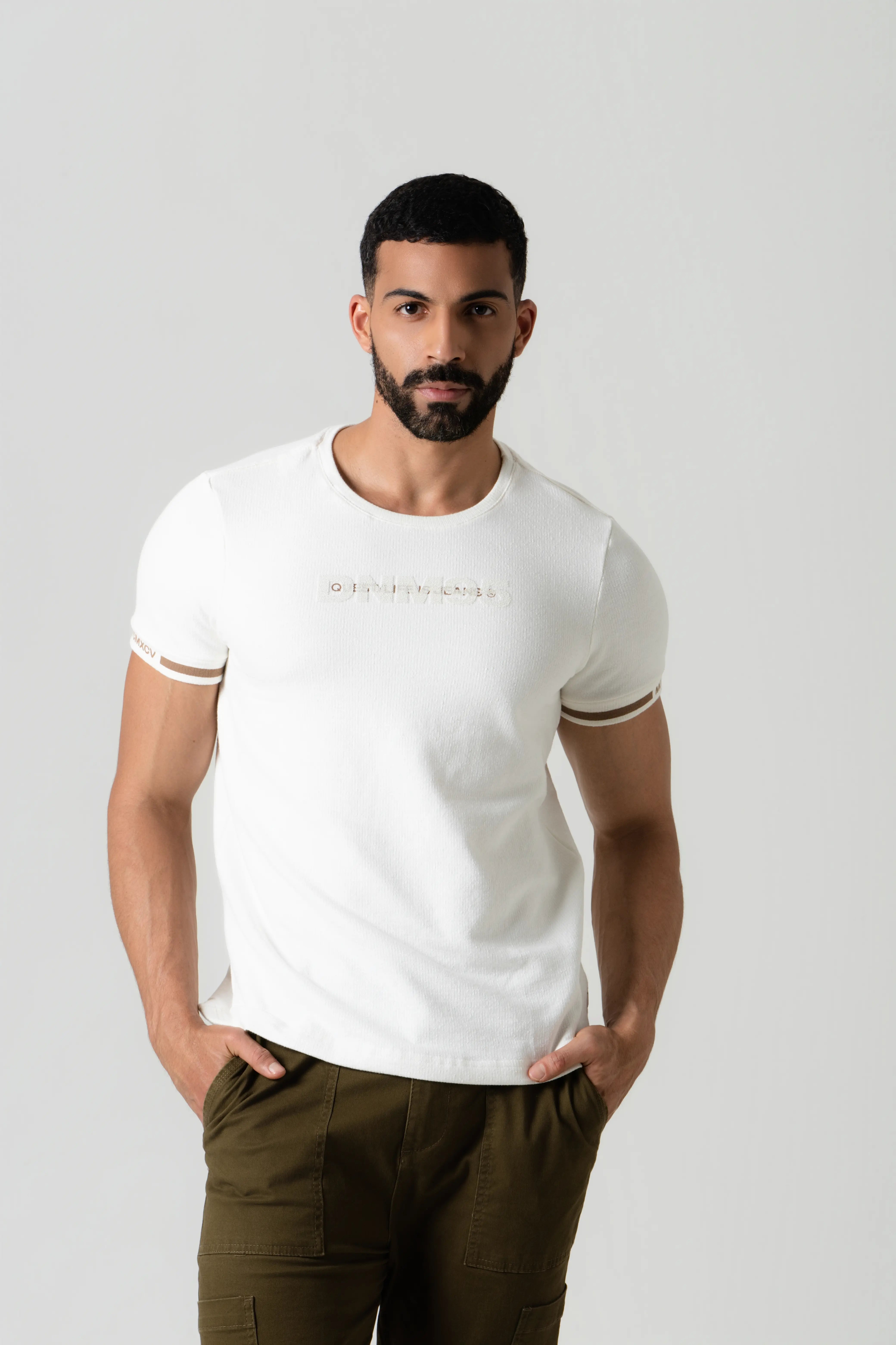 CAMISETA MANGA CORTA COLOR IVORY