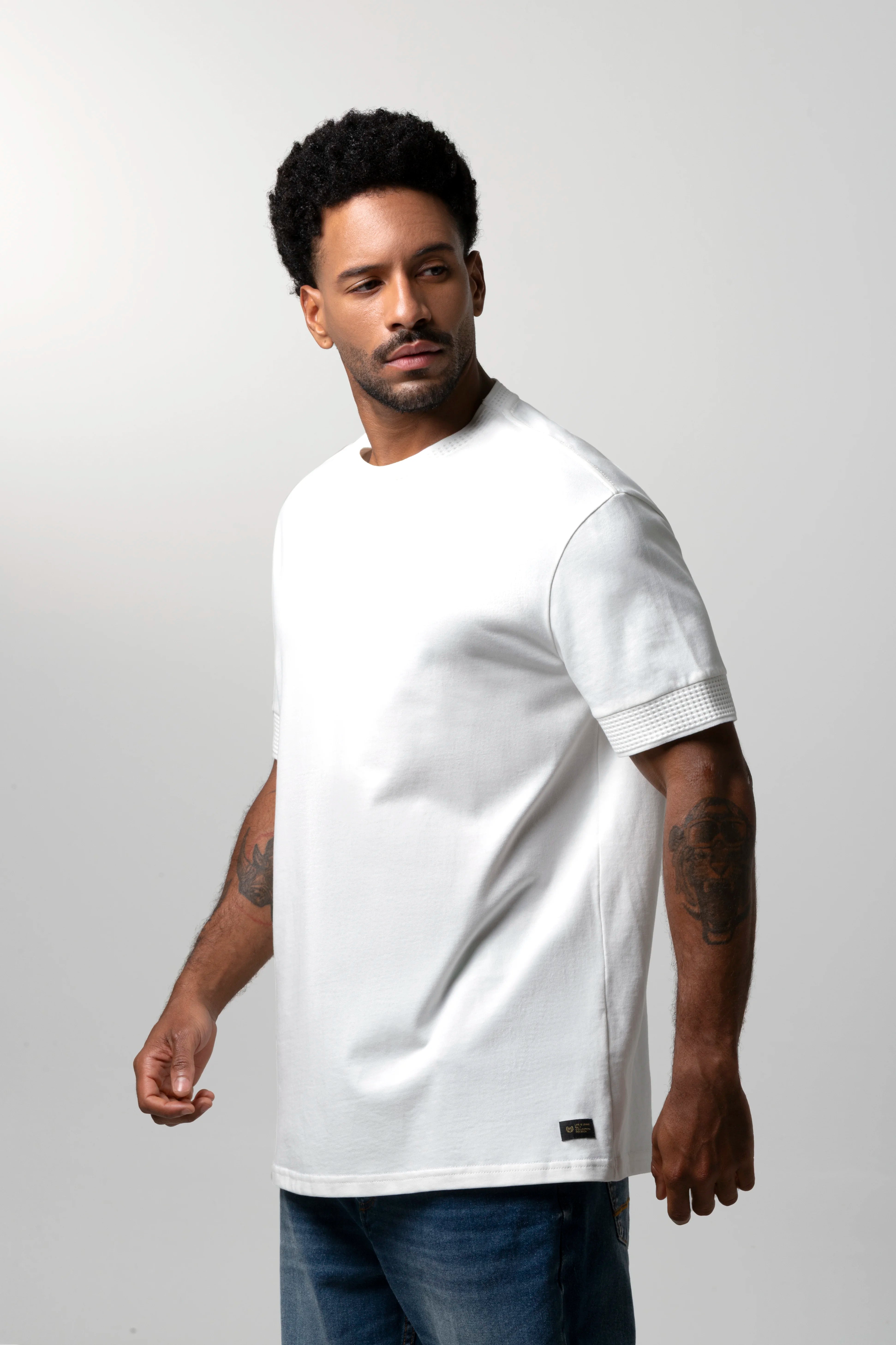 CAMISETA MANGA CORTA COLOR IVORY