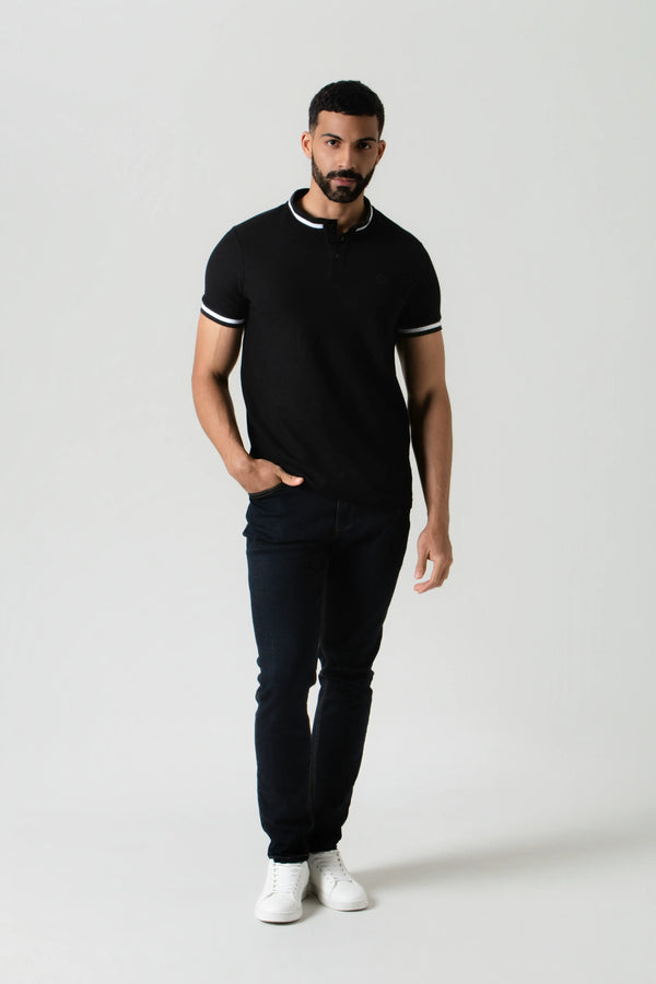 CAMISETA MANGA CORTA COLOR NEGRO