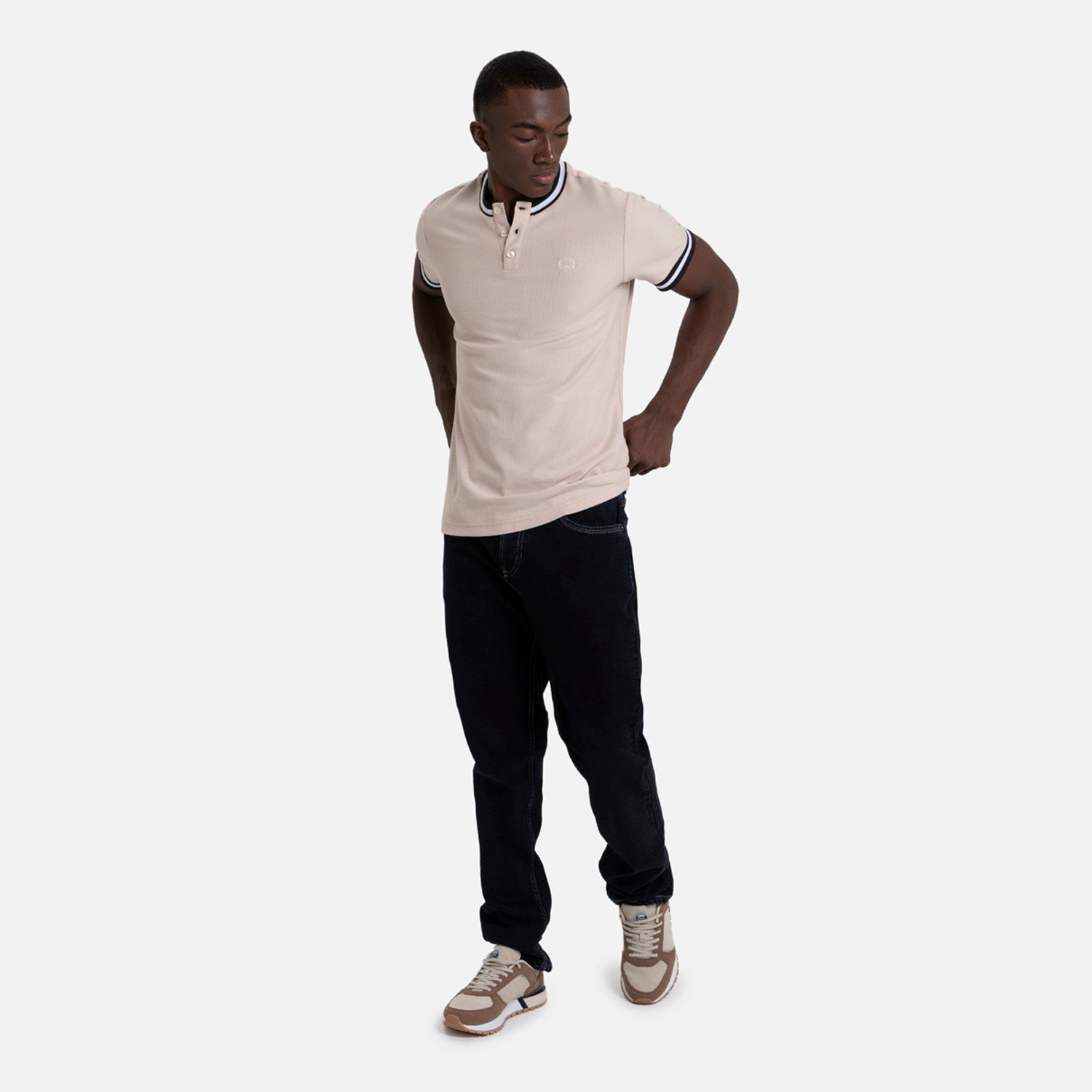 CAMISETA MANGA CORTA COLOR WARM TAUPE