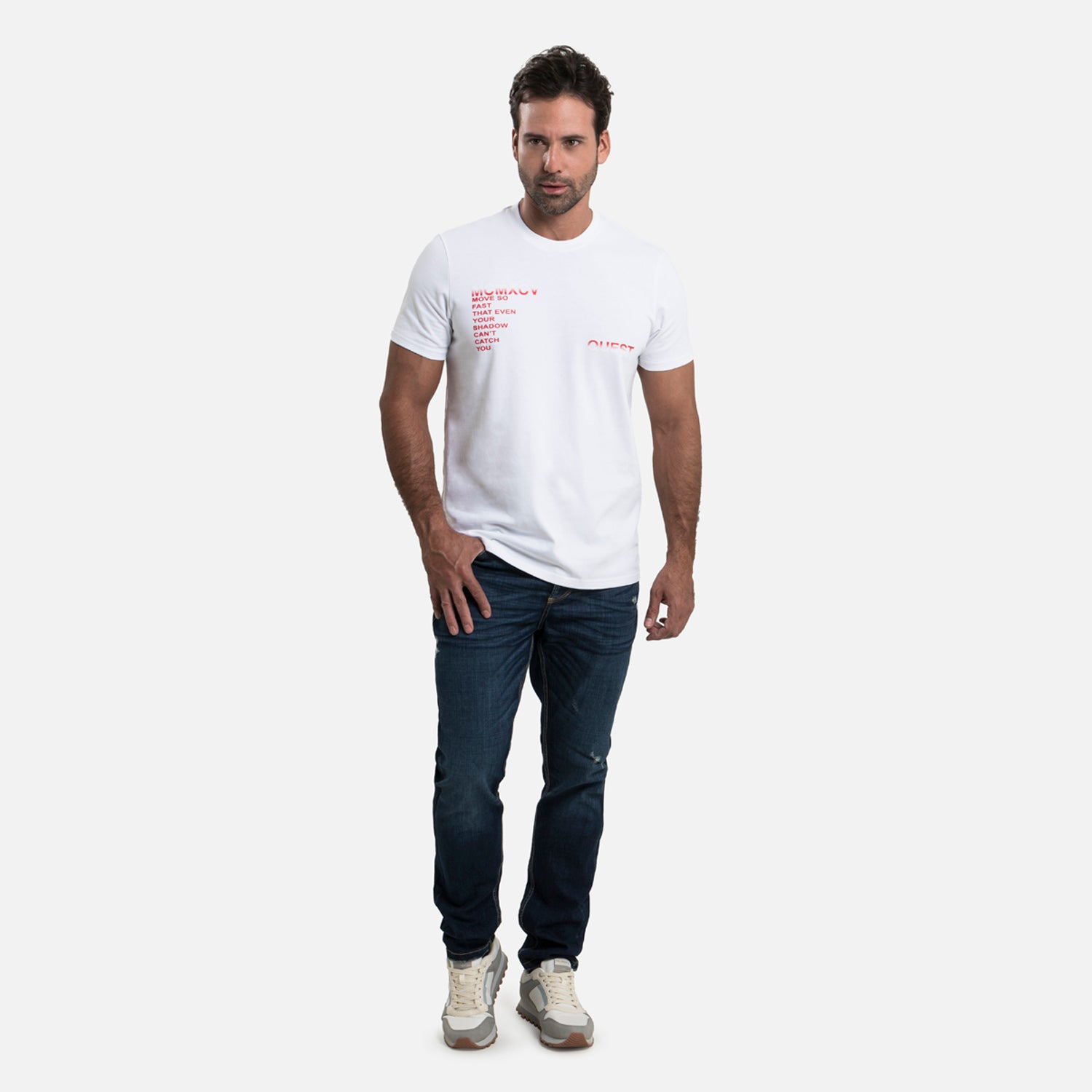 CAMISETA MANGA CORTA COLOR BLANCO OPTICO