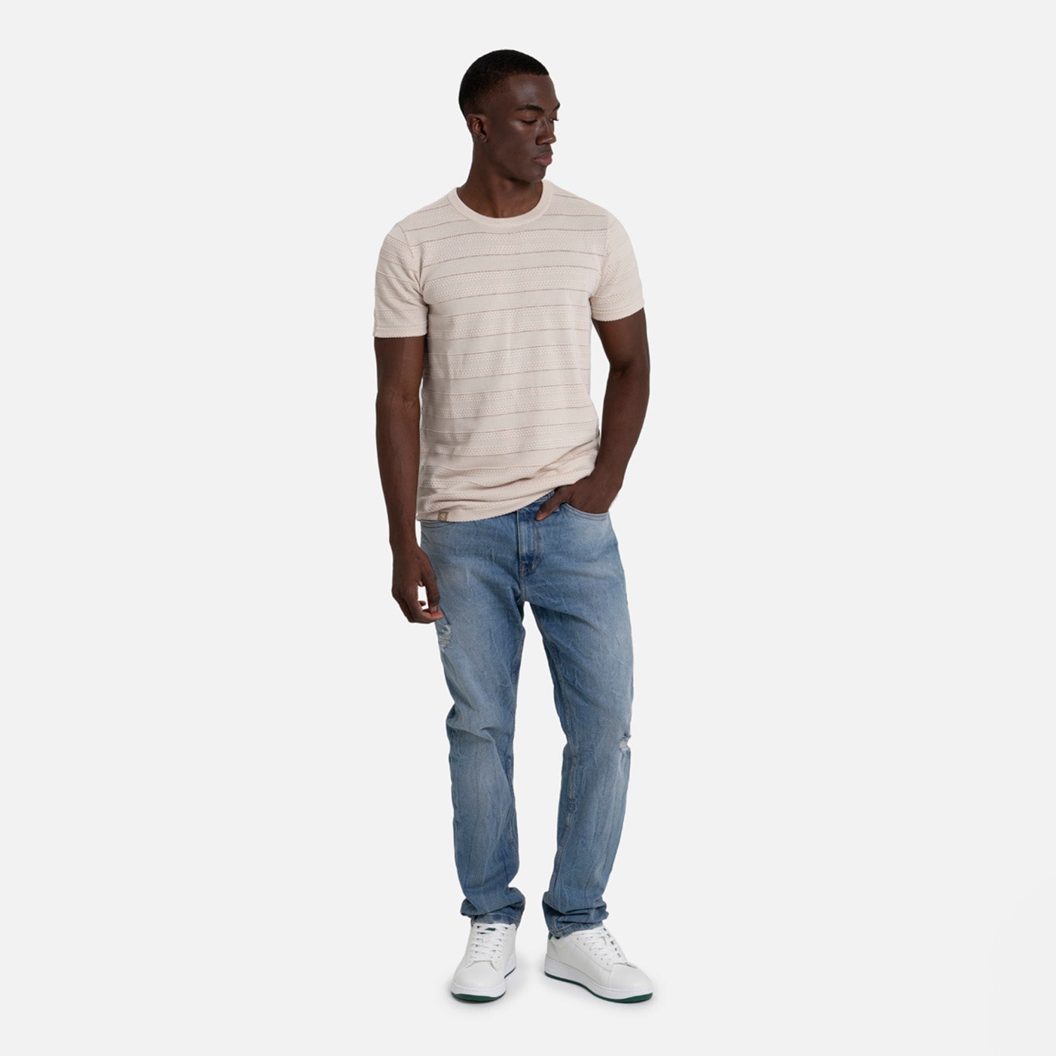 CAMISETA MANGA CORTA COLOR IVORY