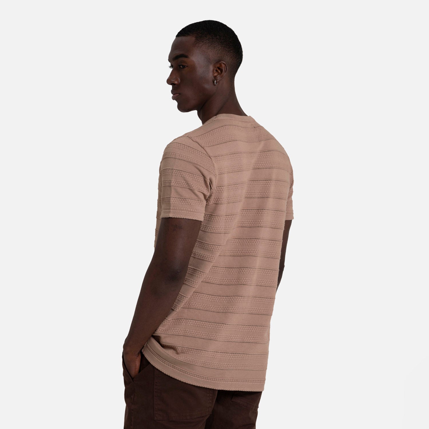 CAMISETA MANGA CORTA COLOR TAUPE