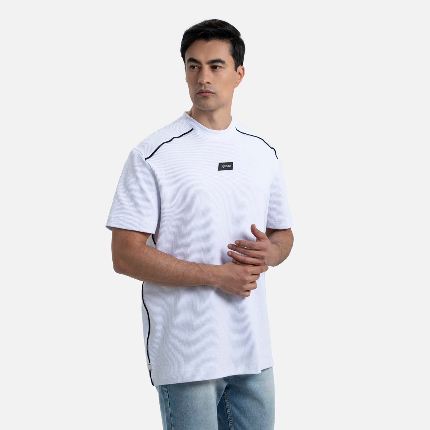 CAMISETA MANGA CORTA COLOR BLANCO OPTICO