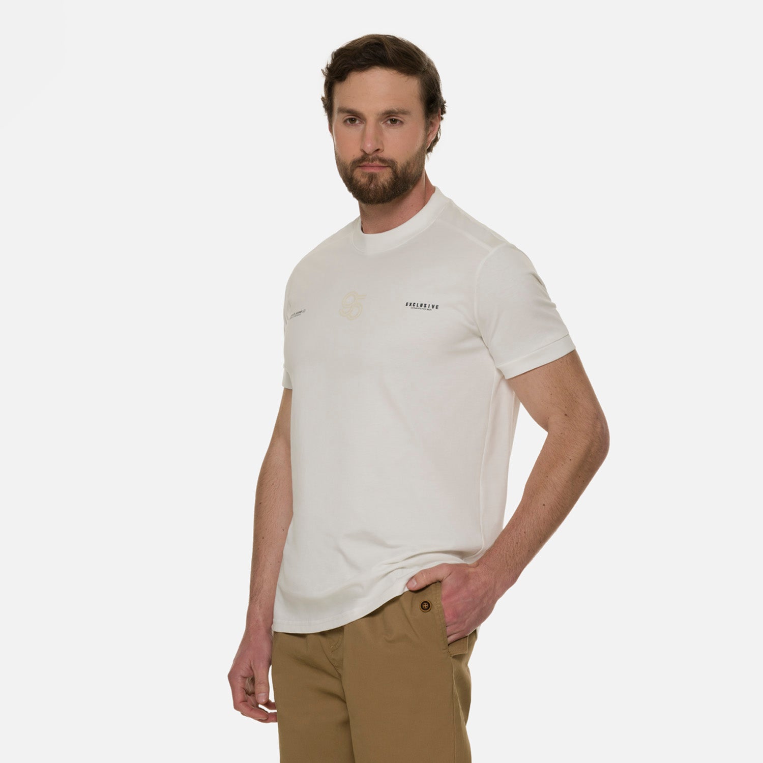 CAMISETA MANGA CORTA COLOR IVORY