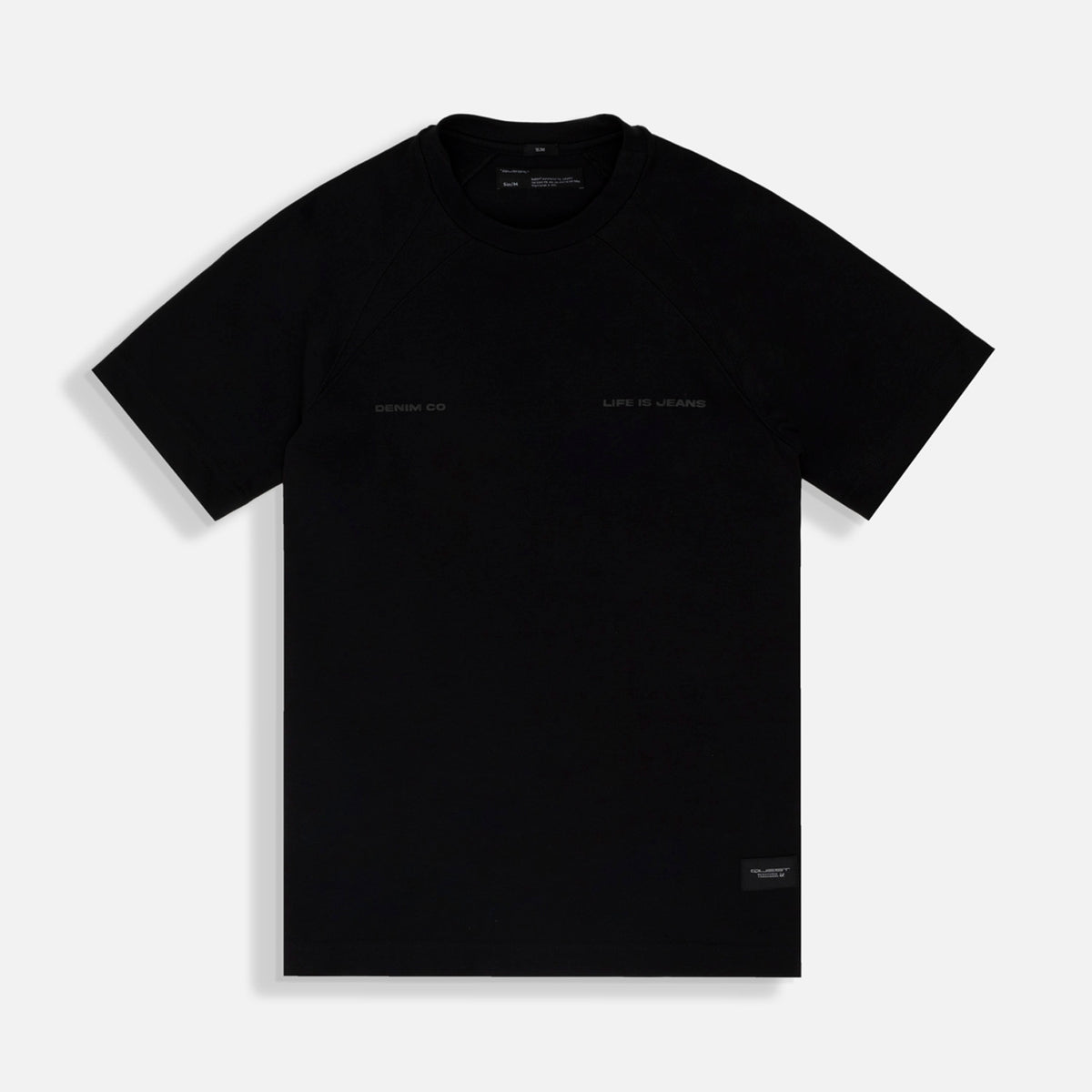 CAMISETA MANGA CORTA COLOR NEGRO