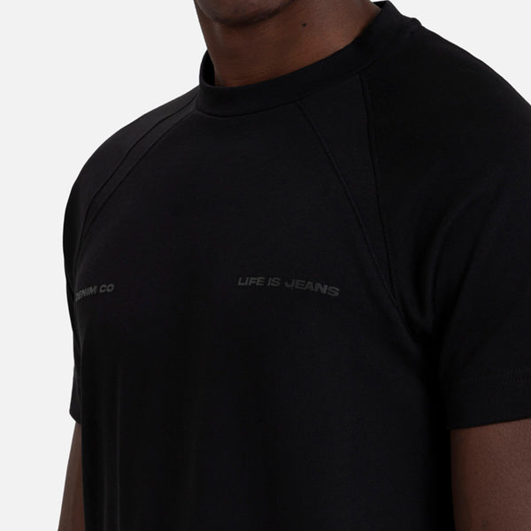 CAMISETA MANGA CORTA COLOR NEGRO
