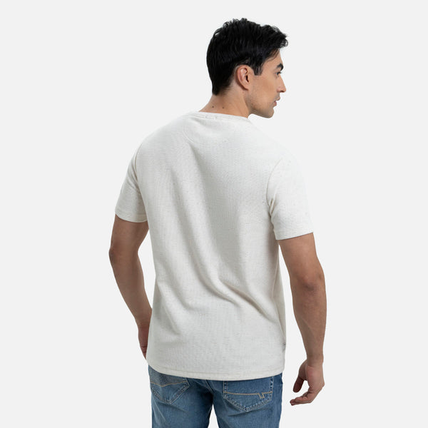 CAMISETA MANGA CORTA COLOR CRUDO