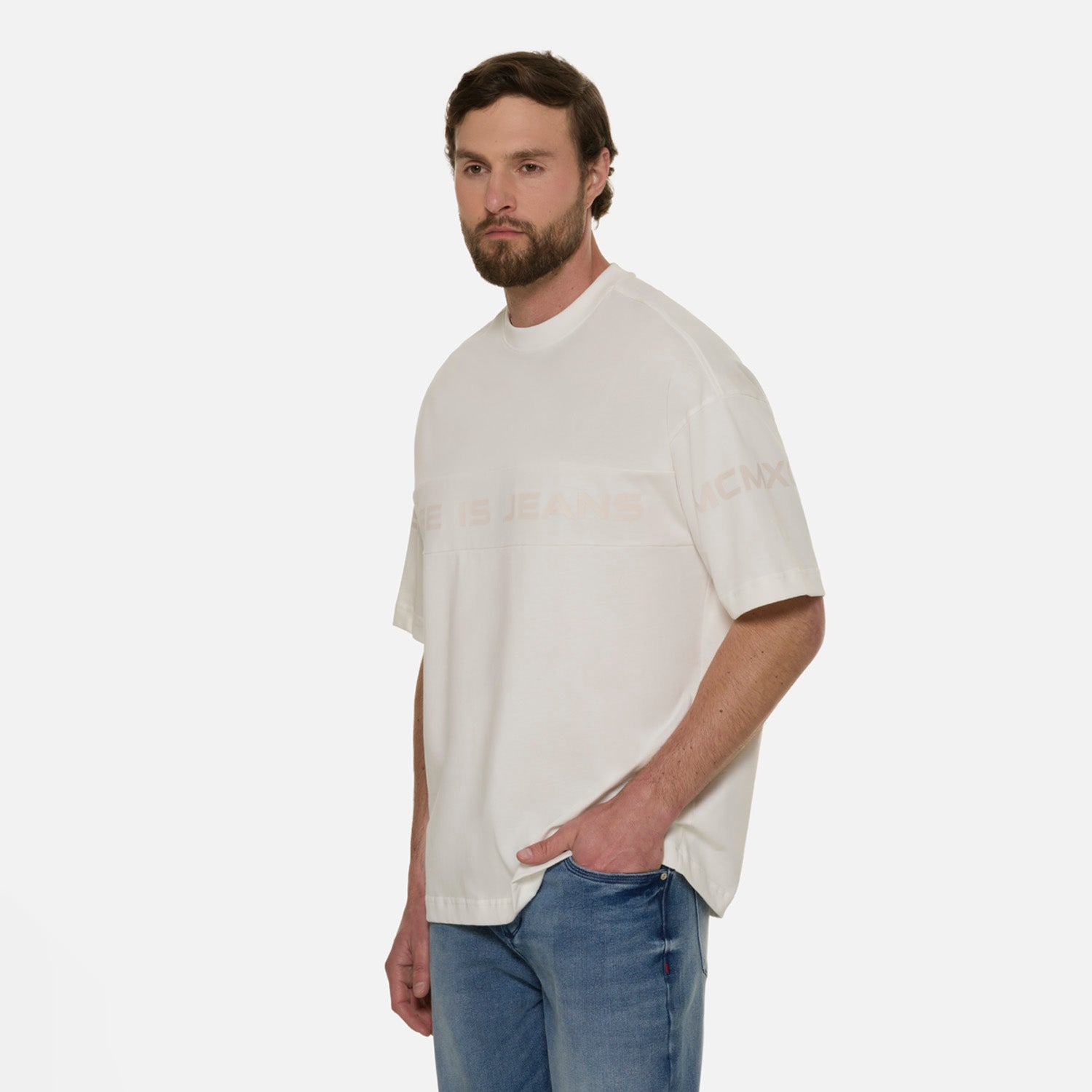CAMISETA MANGA CORTA COLOR IVORY