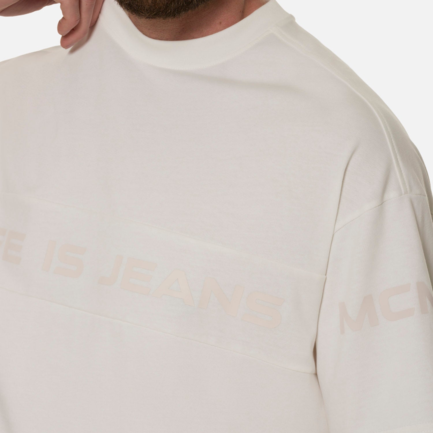 CAMISETA MANGA CORTA COLOR IVORY