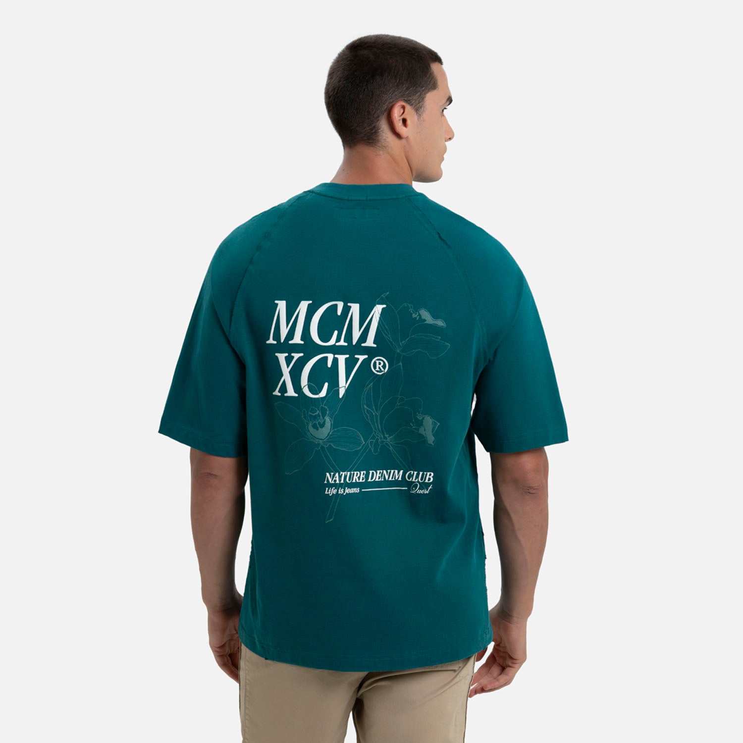 CAMISETA MANGA CORTA COLOR VERDE TORMENTA