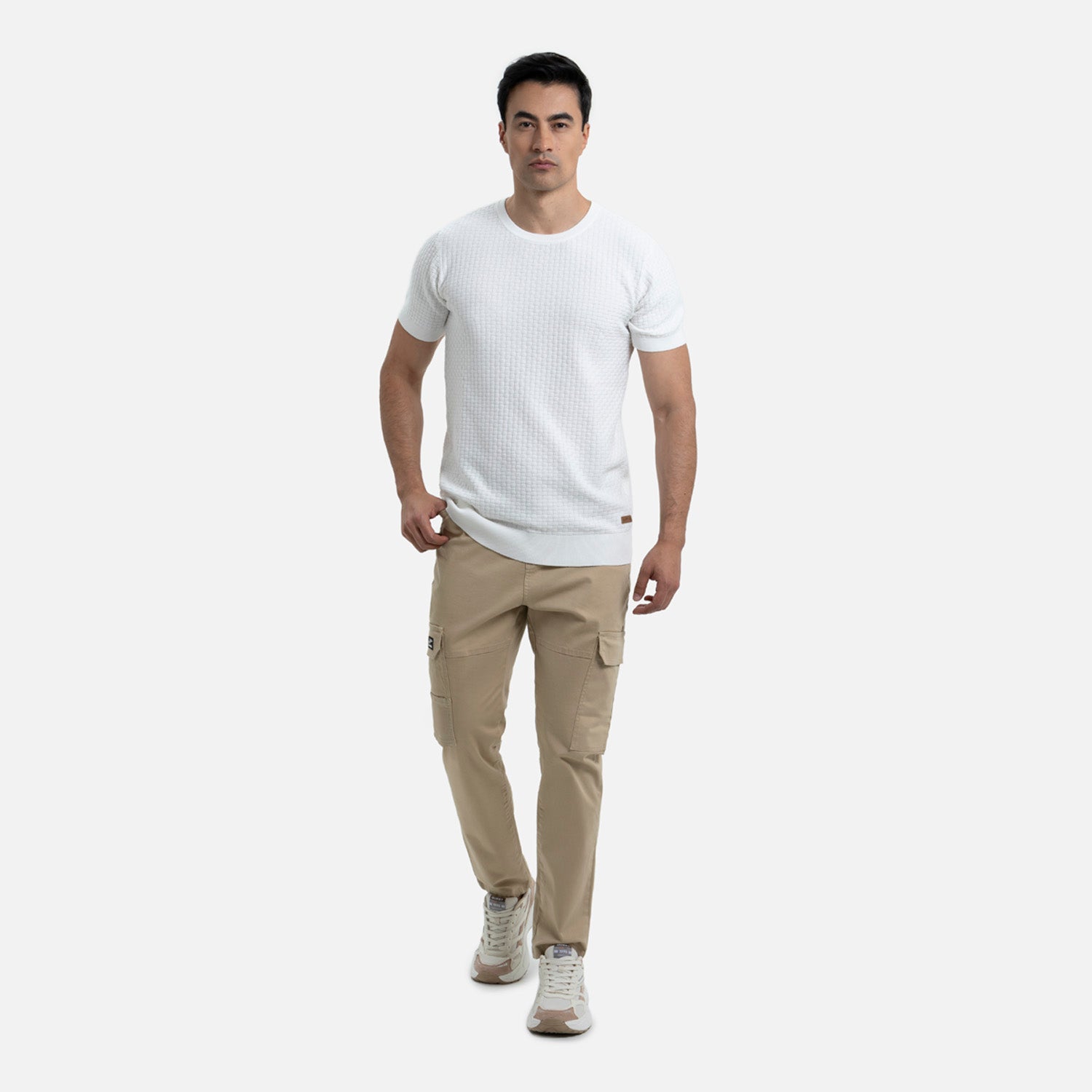 CAMISETA MANGA CORTA COLOR IVORY