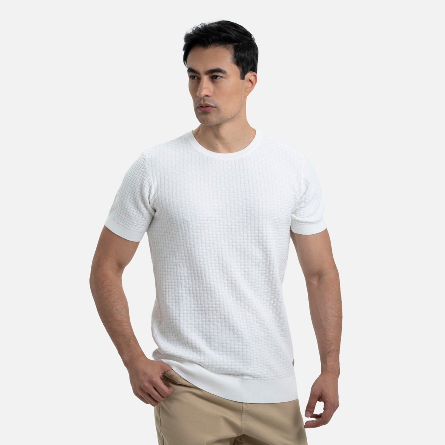 CAMISETA MANGA CORTA COLOR IVORY