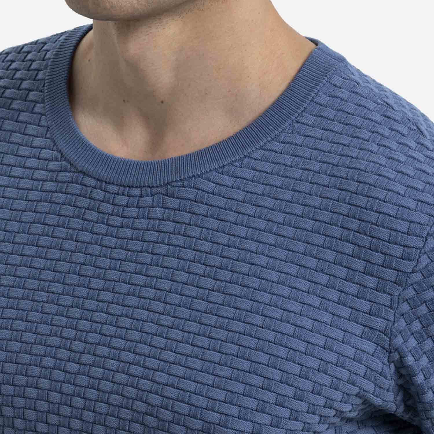 CAMISETA MANGA CORTA COLOR AZUL INDIGO