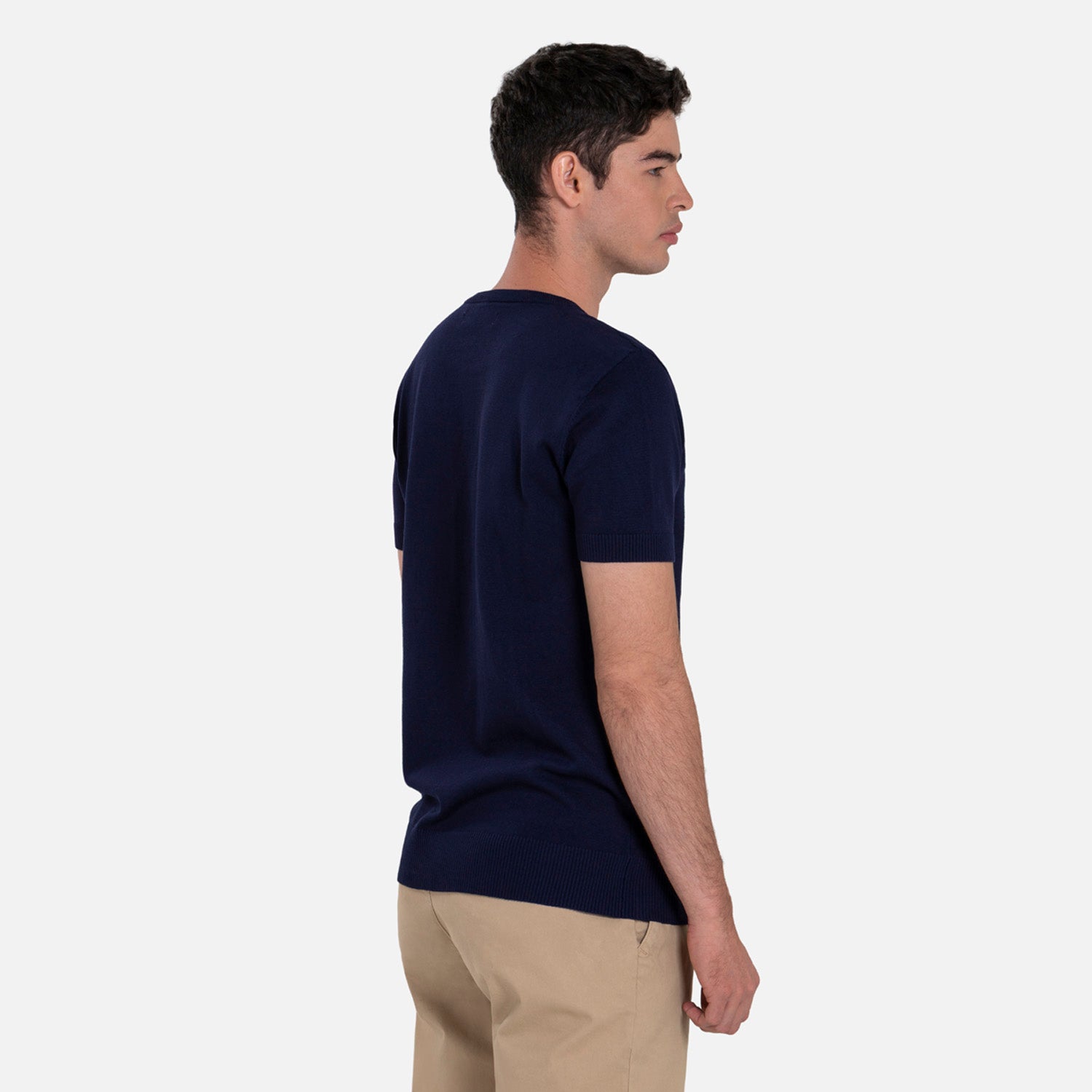 CAMISETA MANGA CORTA COLOR AZUL NOCHE