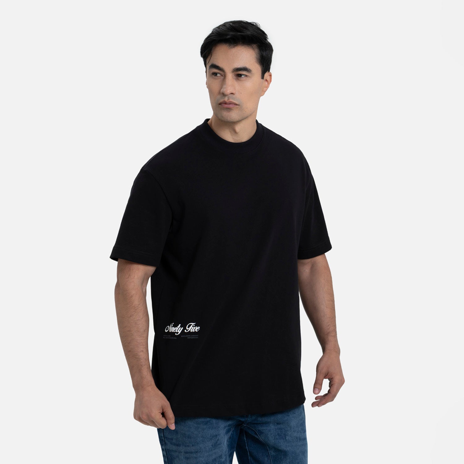 CAMISETA MANGA CORTA COLOR NEGRO