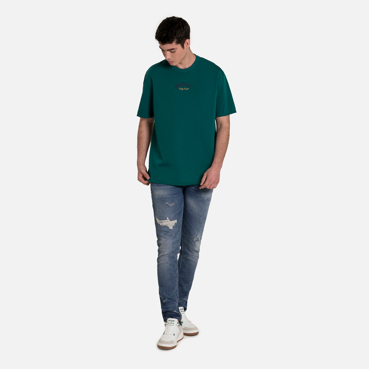 CAMISETA MANGA CORTA COLOR VERDE TORMENTA