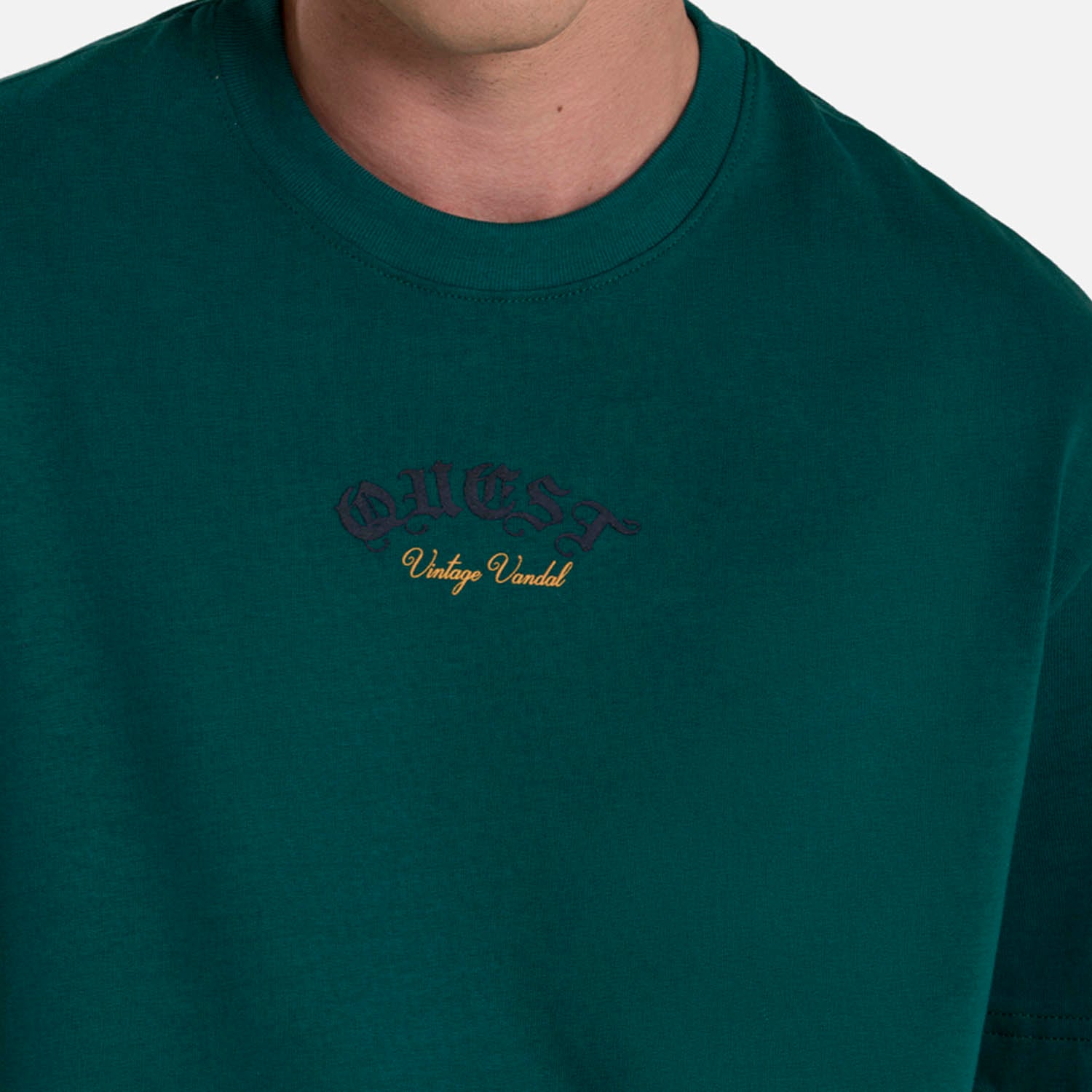 CAMISETA MANGA CORTA COLOR VERDE TORMENTA