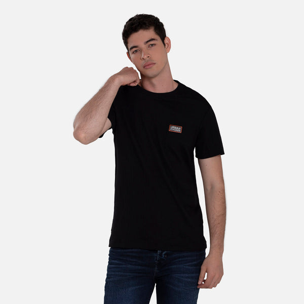 CAMISETA MANGA CORTA COLOR NEGRO