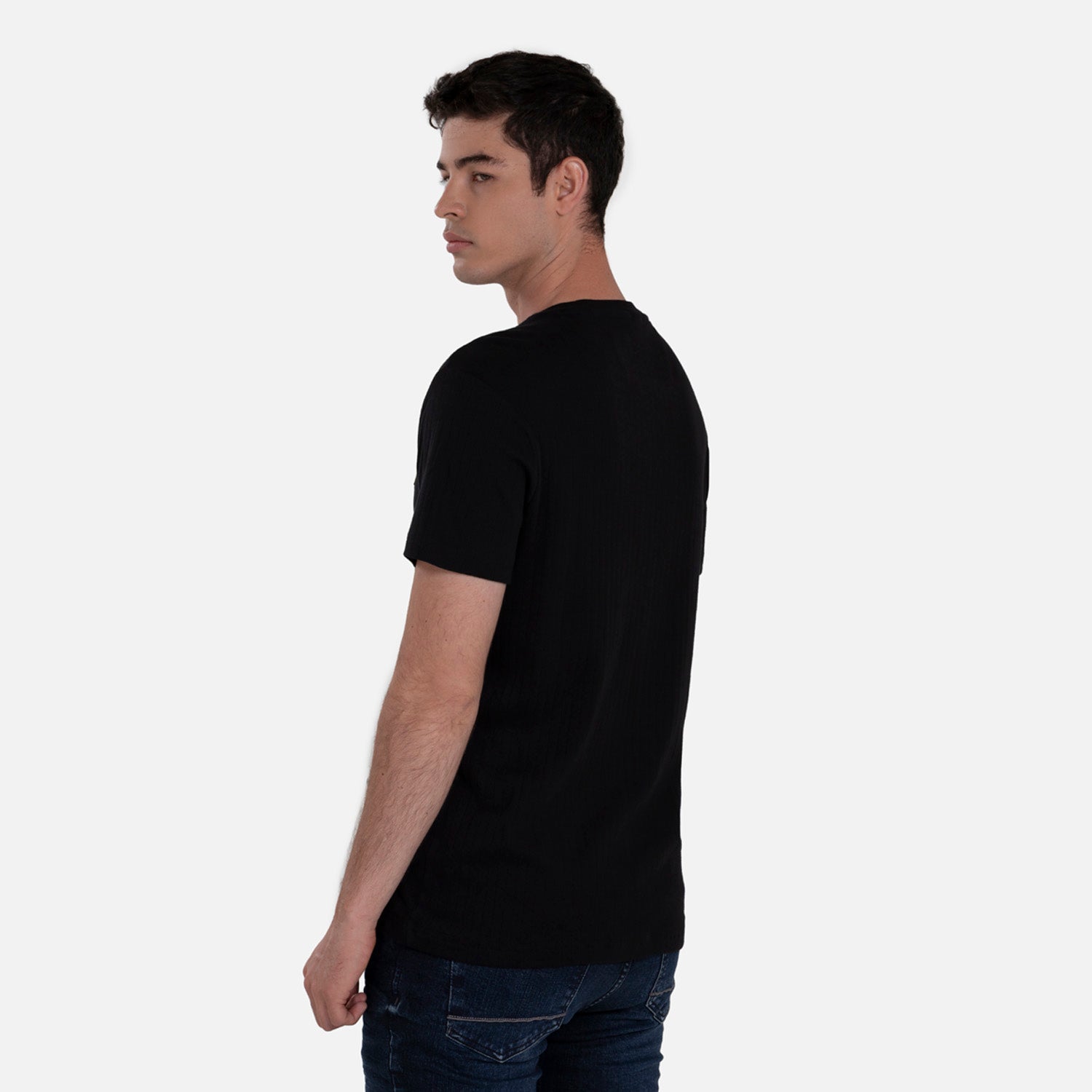 CAMISETA MANGA CORTA COLOR NEGRO
