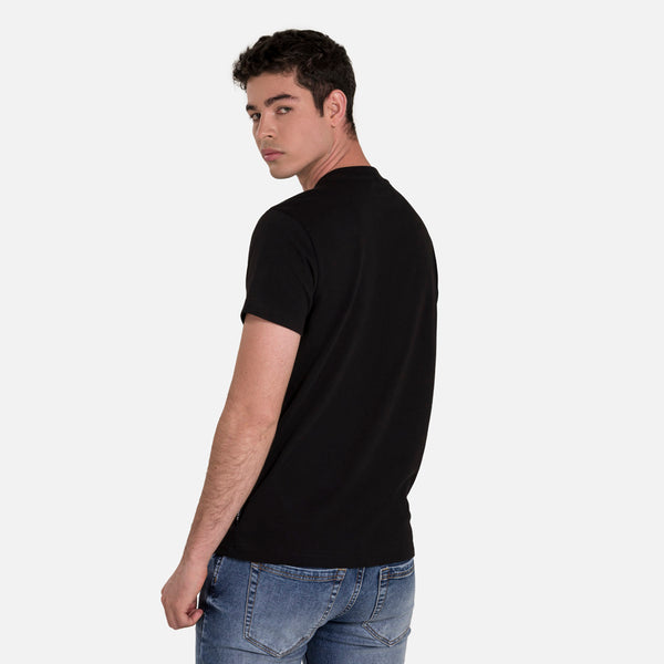 CAMISETA MANGA CORTA COLOR NEGRO
