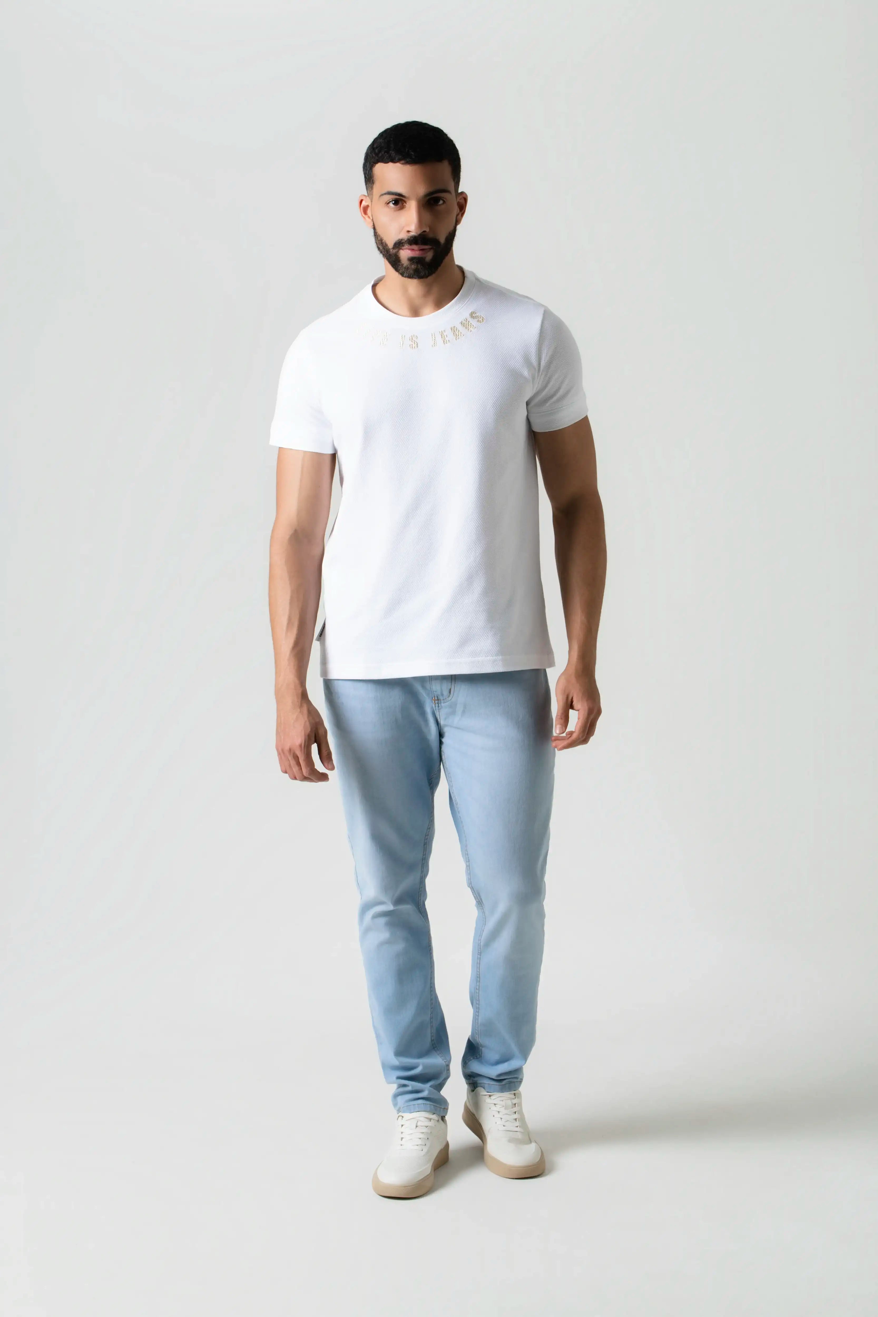CAMISETA MANGA CORTA COLOR BLANCO BLANCO